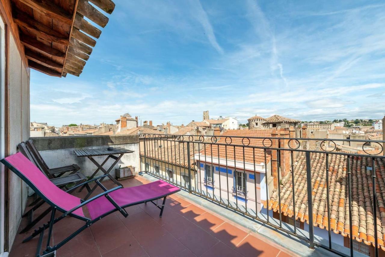 Les Cles De Laure - Wine Loft, Terrasse Et Vue Extraordinaire Sur La Cite Medievale Carcassonne Exterior foto